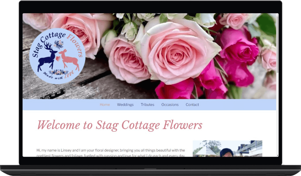 Stag Cottage Flowers laptop