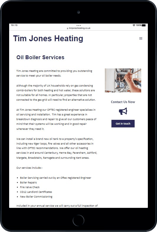 Oil Boiler Services – Tim Jones Heating