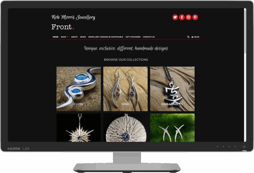 Front Jewellery from silversmith Rob Morris - Handmade